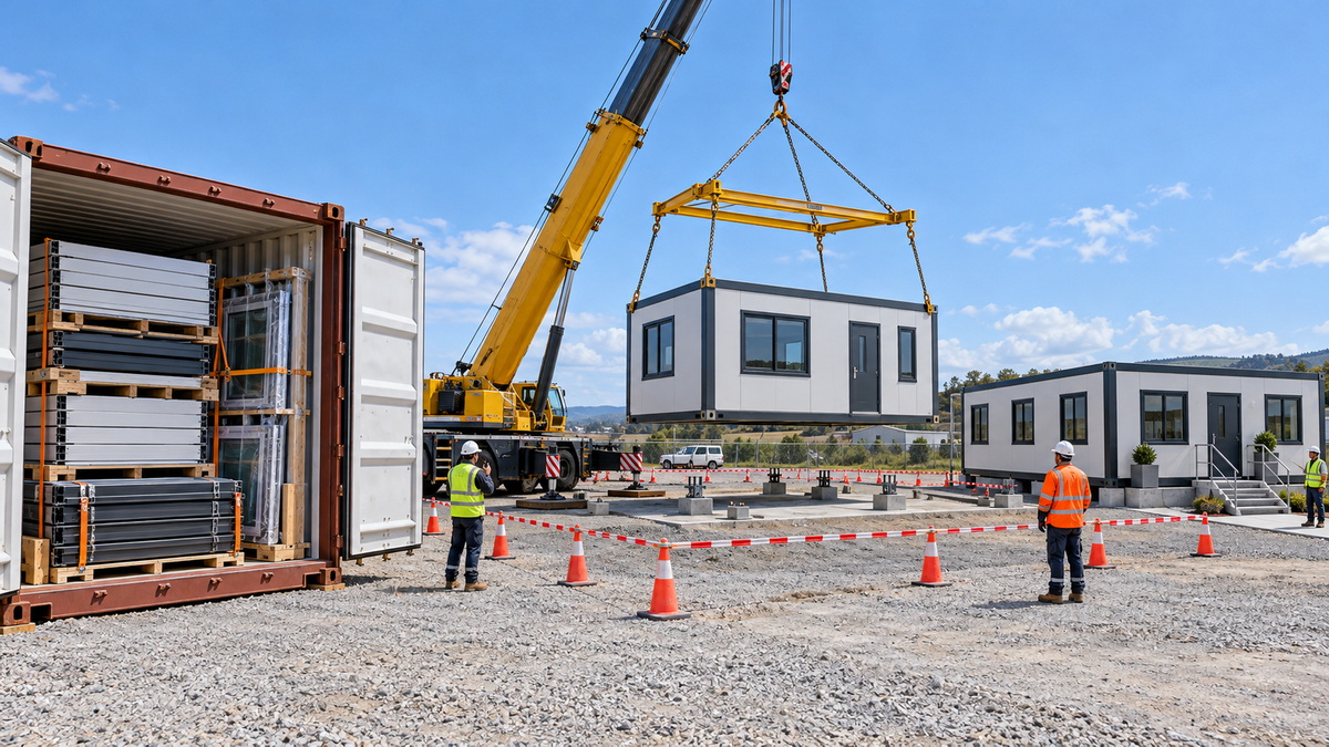 Flat Pack Container Office Delivery And Assembly Flat Pack Container Office Delivery And Assembly