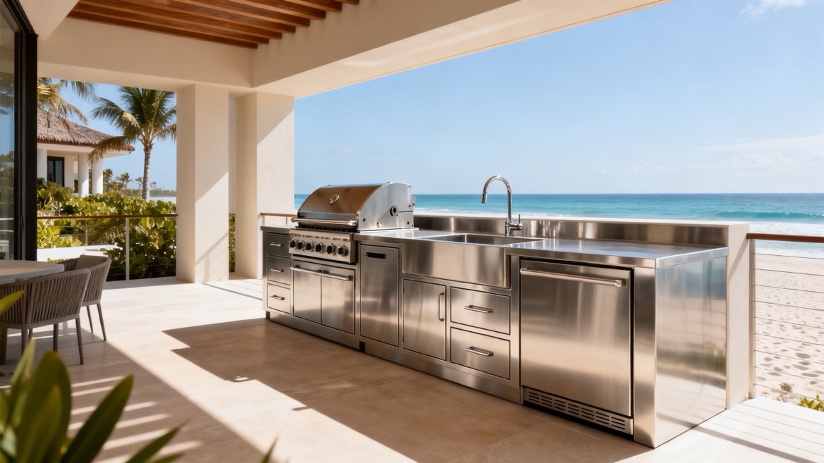 Coastal Stainless Steel Outdoor Kitchen Coastal Stainless Steel Outdoor Kitchen