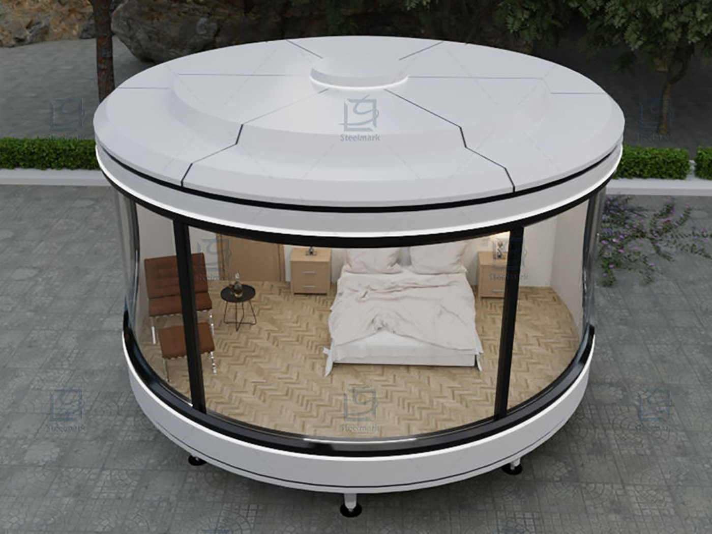 Round Prefab Container House for Viewing Round Prefab Container House for Viewing
