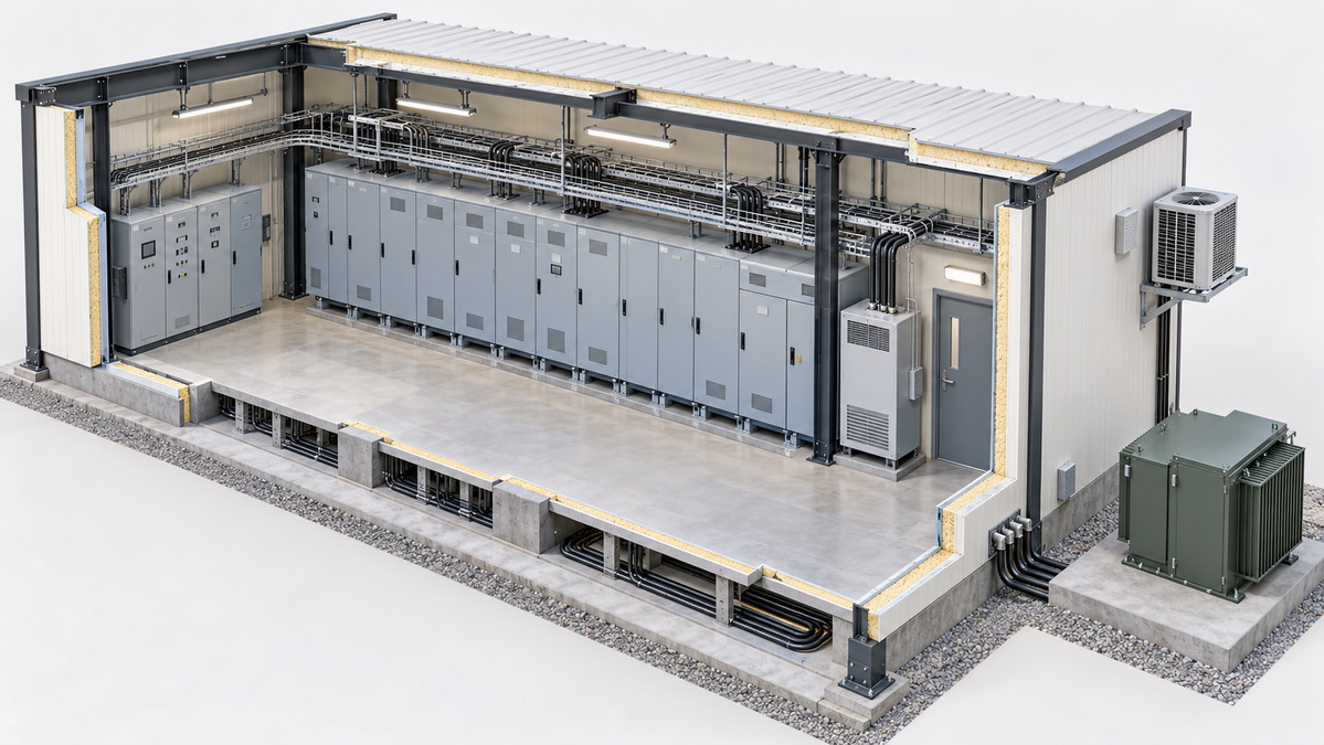 Modular Electrical Building Cutaway Modular Electrical Building Cutaway