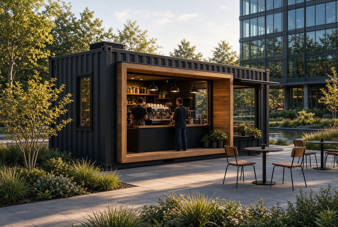 Modern Prefab Container Cafe Exterior Modern Prefab Container Cafe Exterior