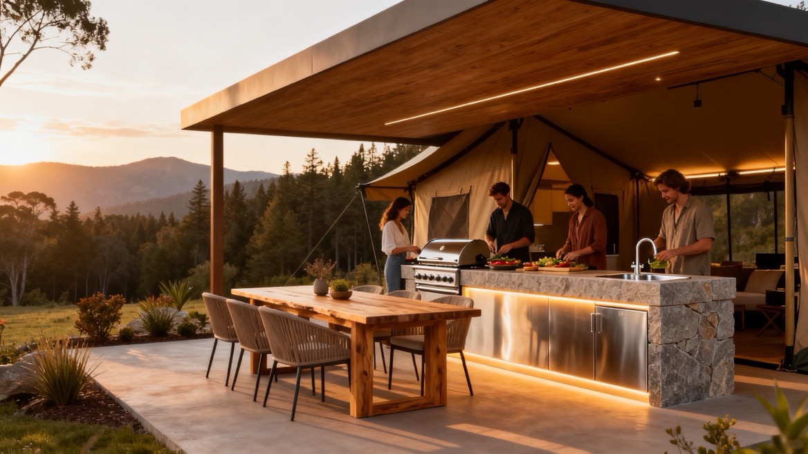 Luxury Glamping Outdoor Kitchen Experience Luxury Glamping Outdoor Kitchen Experience
