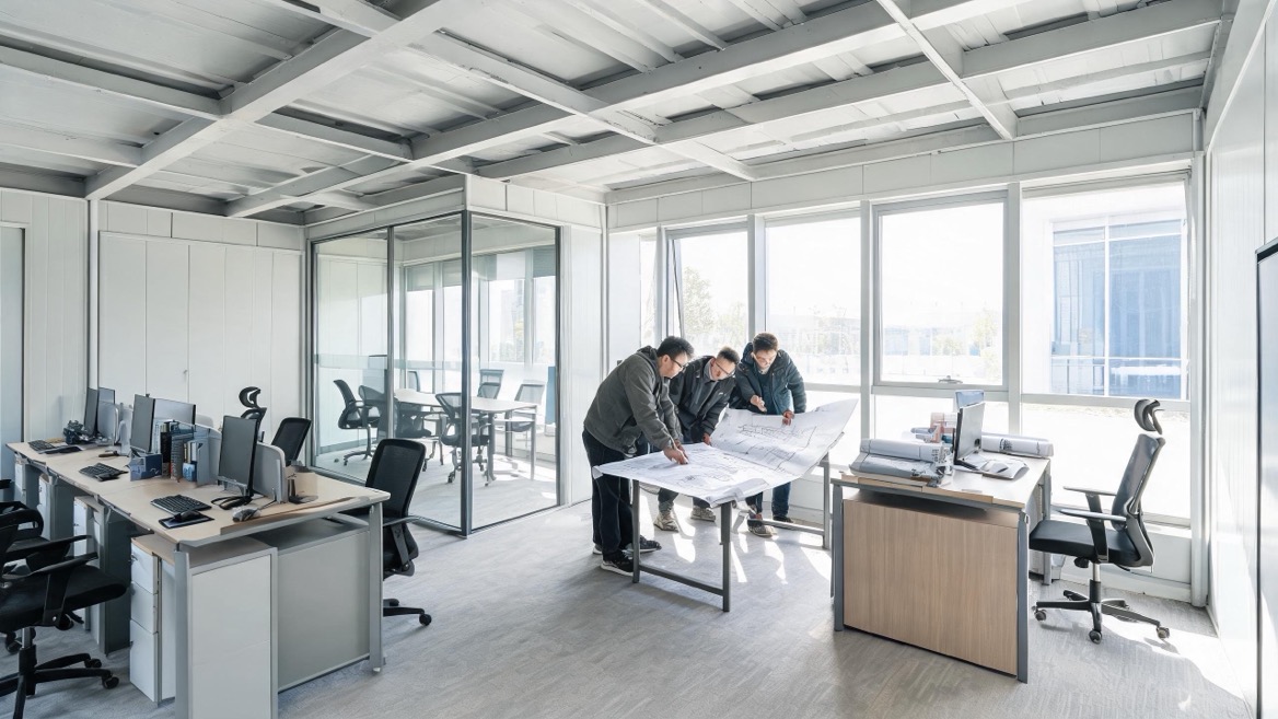 Modern Modular Site Office Interior Modern Modular Site Office Interior
