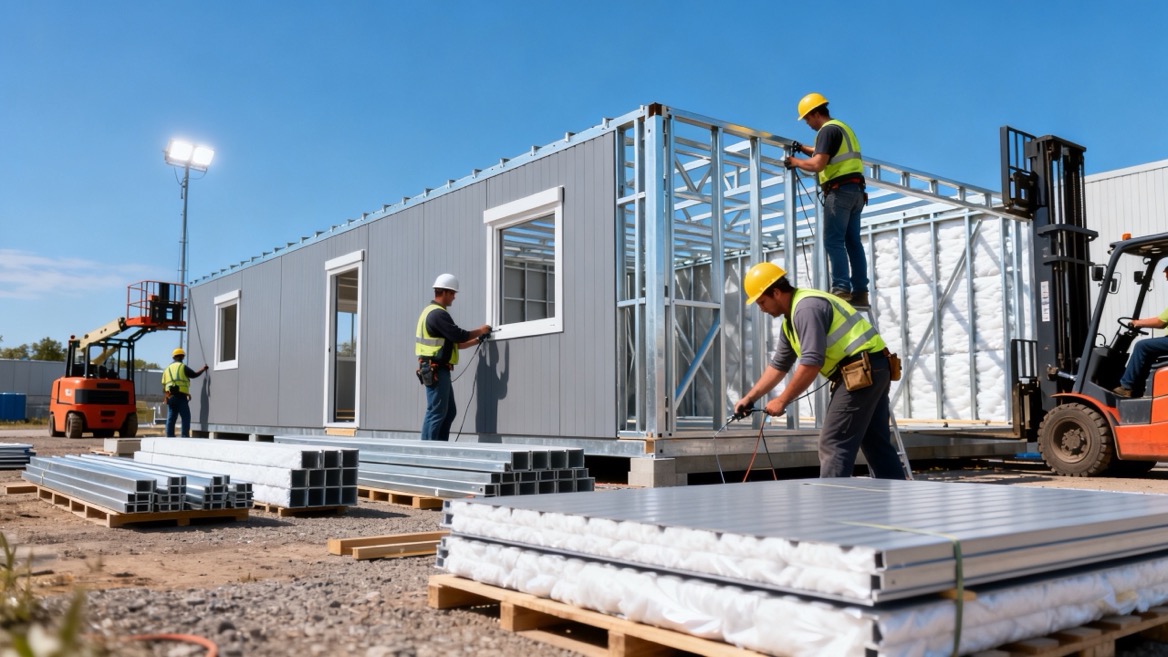 Quick Assembly Prefab Building Installation Quick Assembly Prefab Building Installation