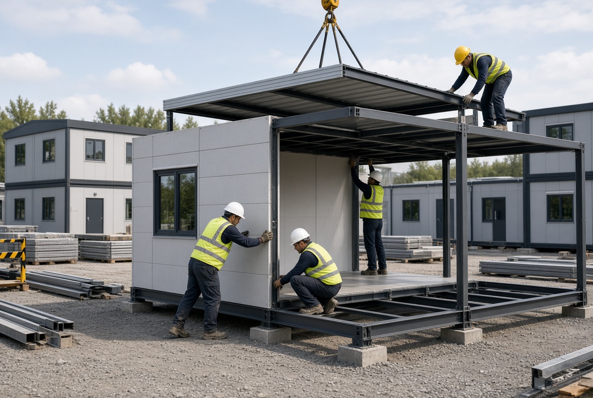 Quick Assembly Prefab Unit Installation