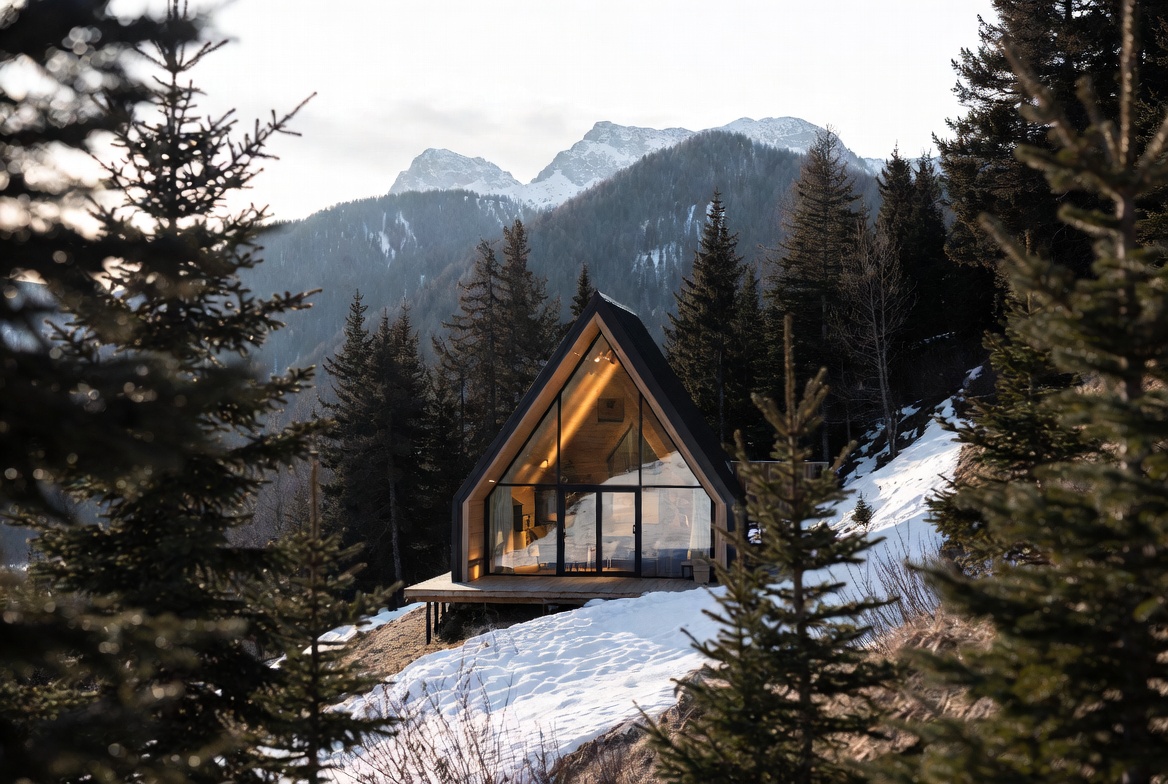 Triangular Prefab House Mountain Cabin Triangular Prefab House Mountain Cabin