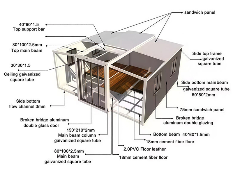 Space-Style Prefab Container Homestay Cabin