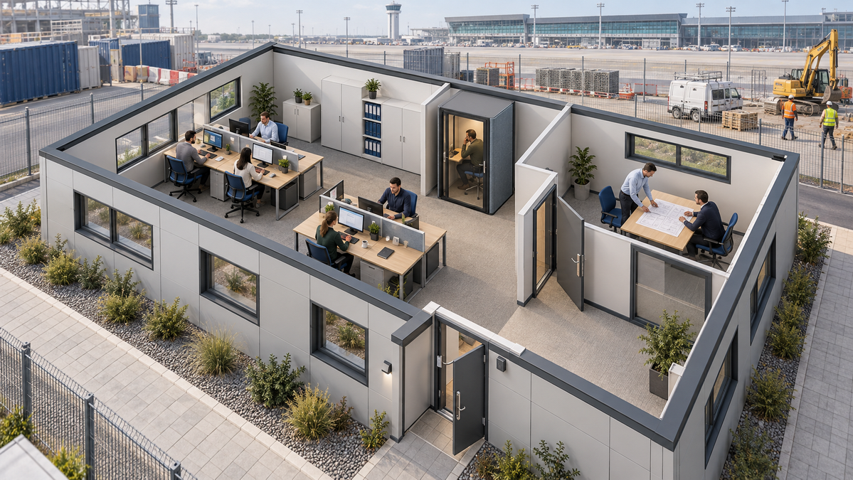 Soundproof Cabin vs Modular Office for Airport Construction Sites
