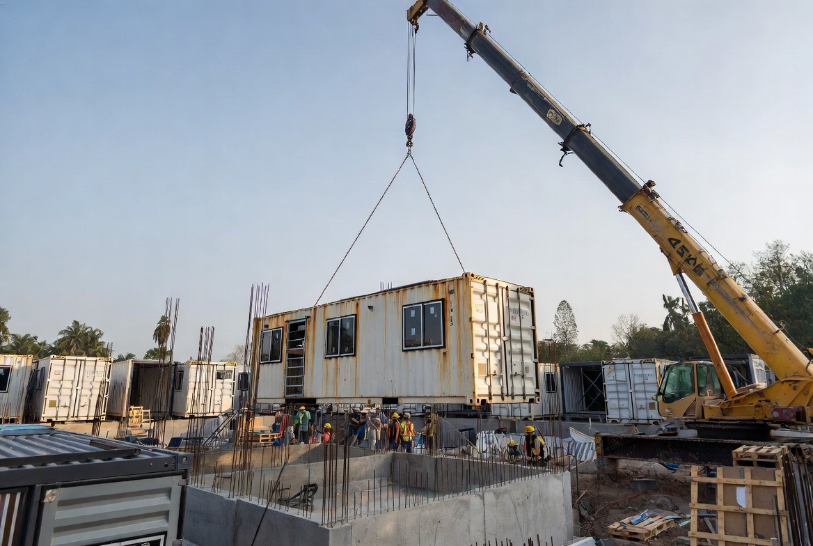 Container House Installation Site Container House Installation Site