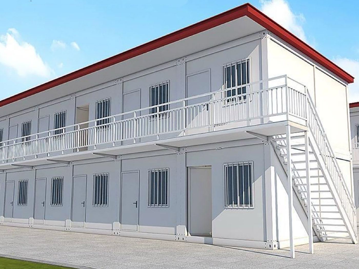 Multi-story Prefab Container Building for Dormitory