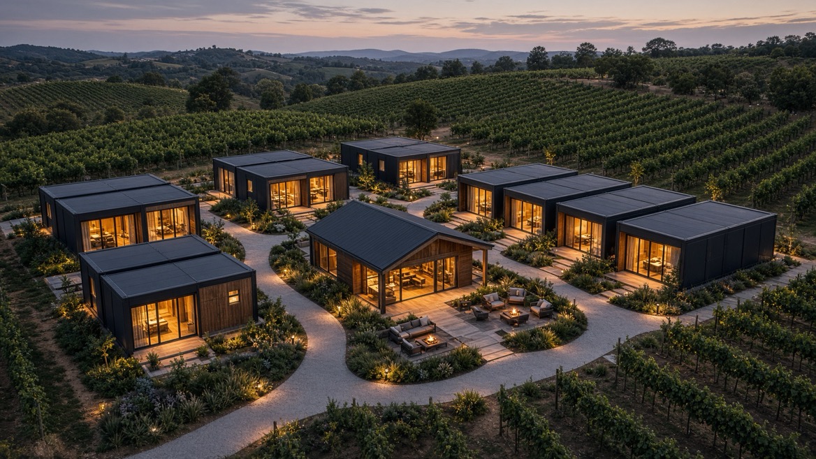 Modular Container Winery Accommodation Modular Container Winery Accommodation
