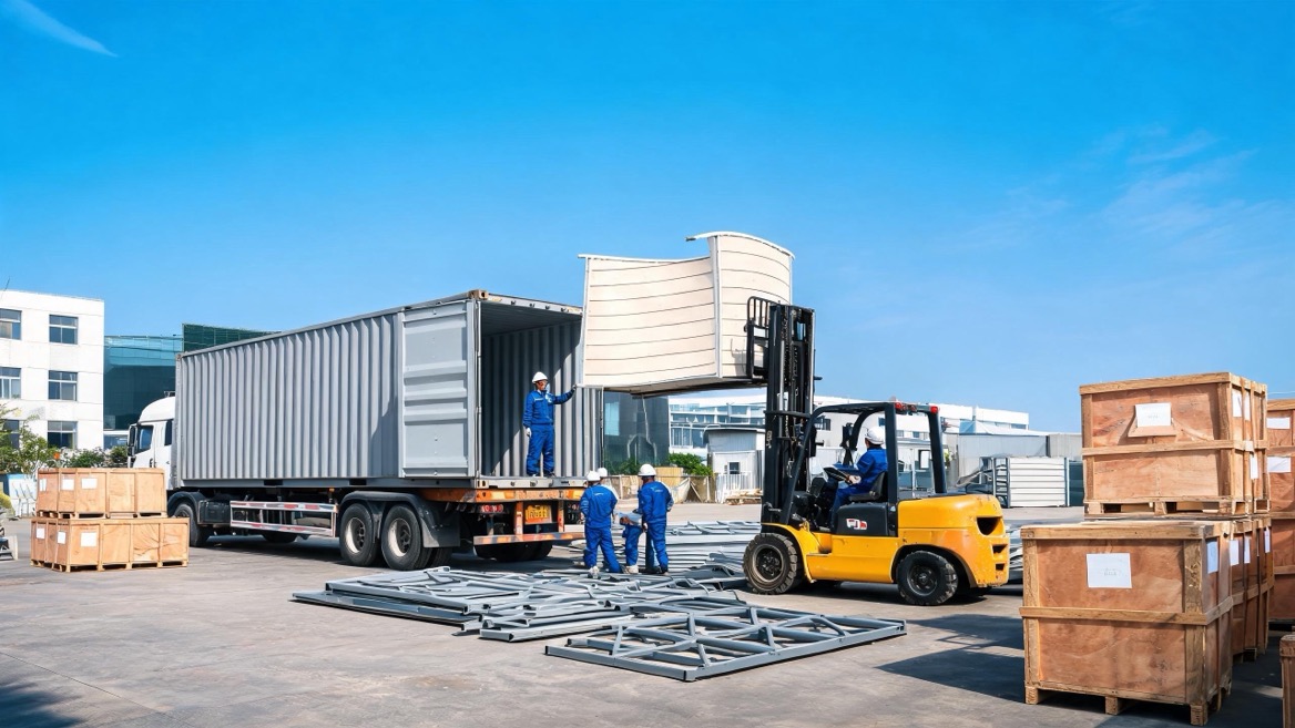 Modular House Container Loading Modular House Container Loading