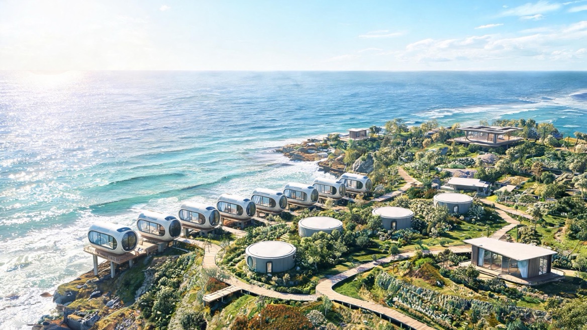 Elevated Coastal Modular Resort Layout