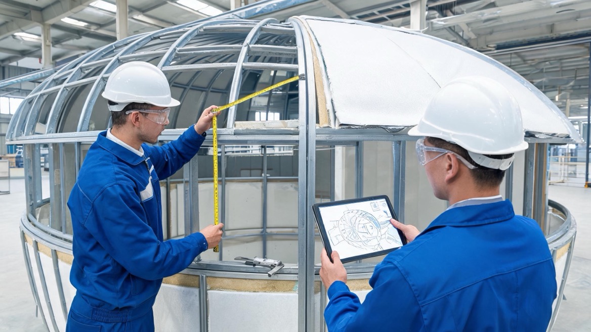 Round Prefab House Quality Inspection Round Prefab House Quality Inspection