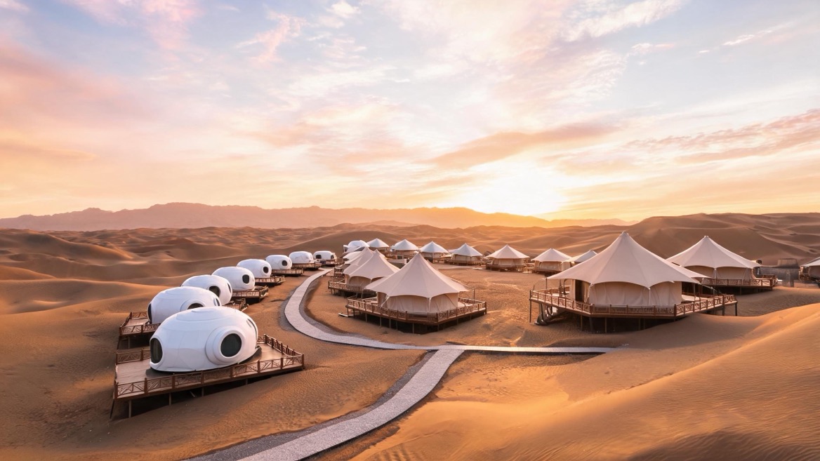 Space Capsule House vs Tent Housing for Desert Tourism Camps