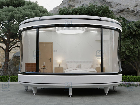 Round Prefab Container House for Viewing