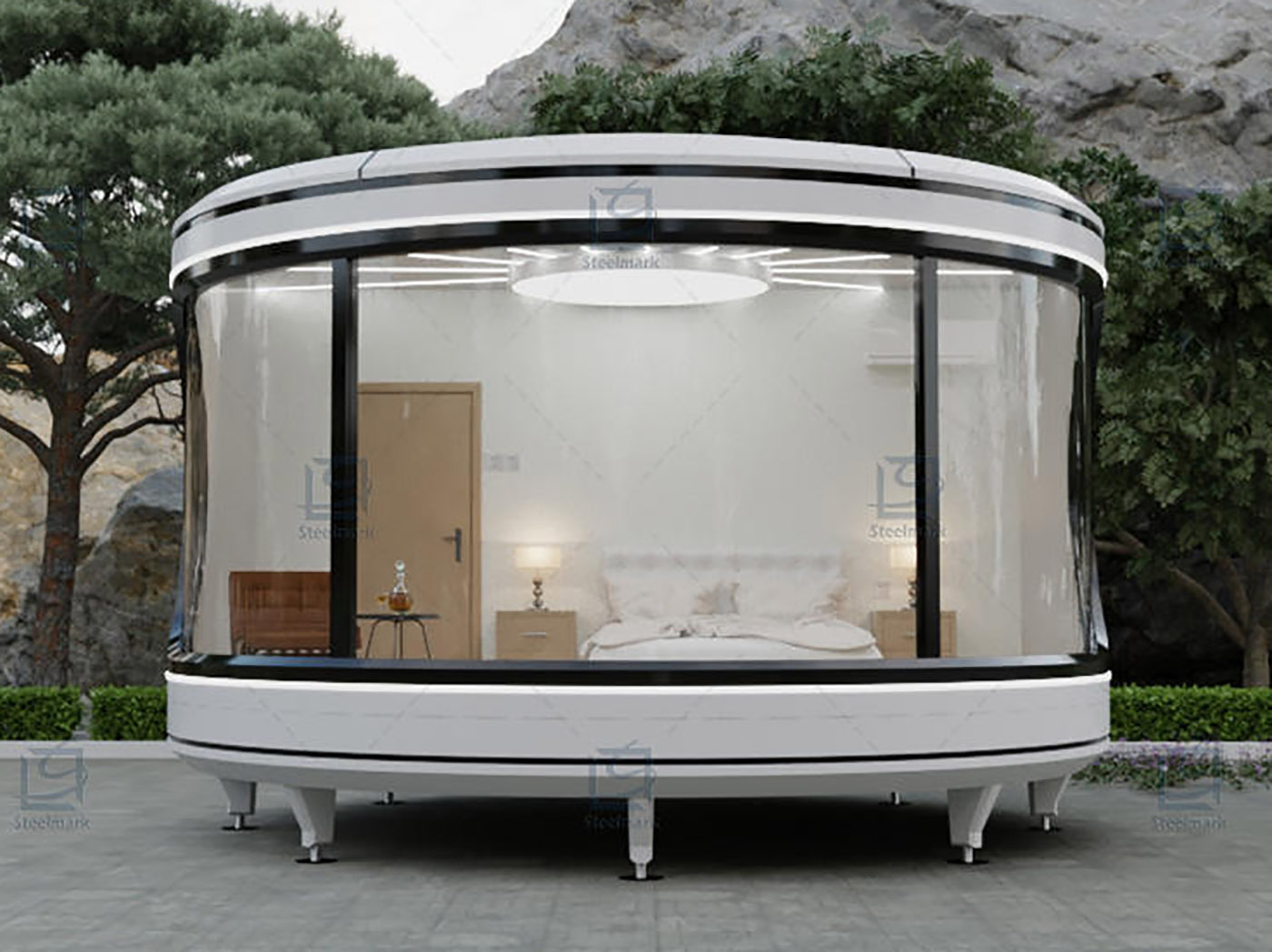 Round Prefab Container House for Viewing