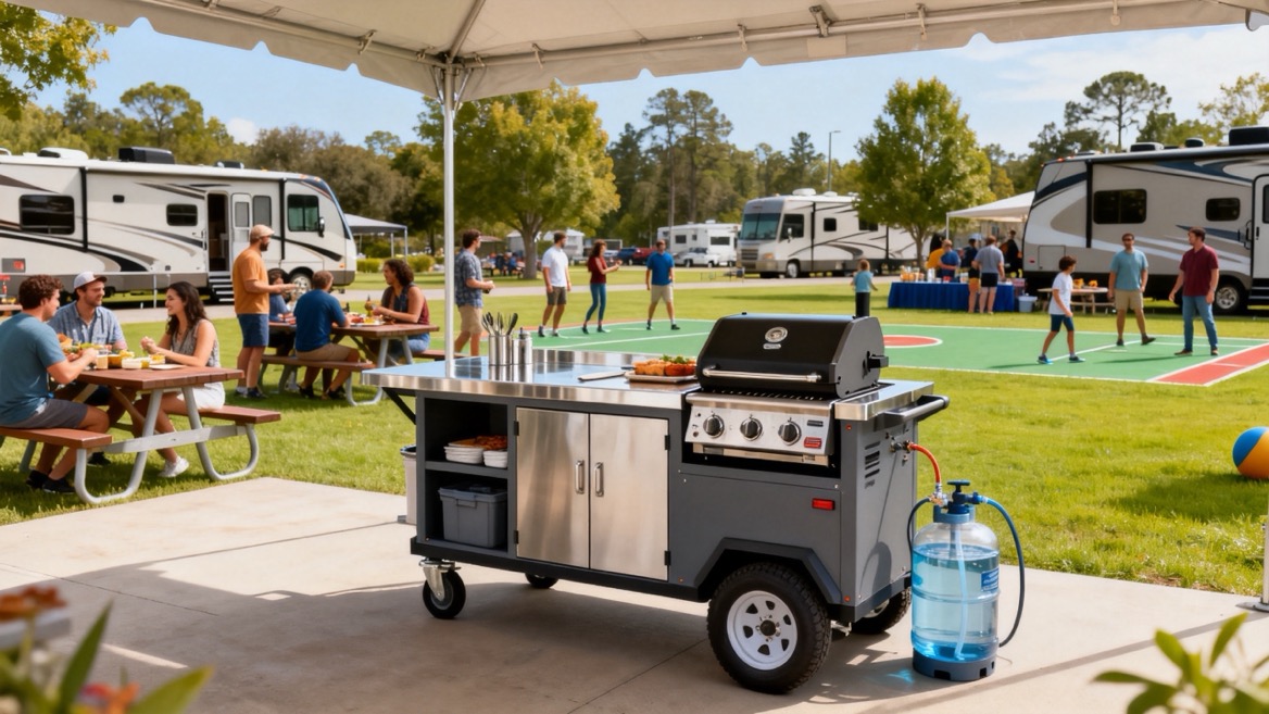 Portable Outdoor Kitchen For RV Park Events Portable Outdoor Kitchen For RV Park Events
