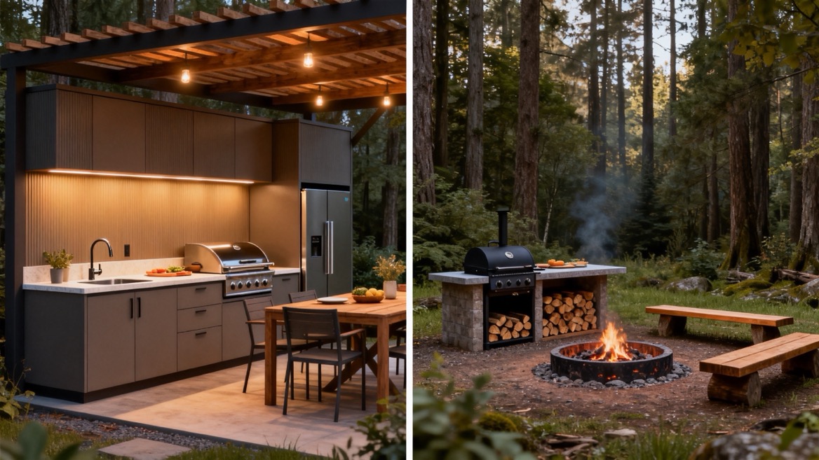 Outdoor Kitchen And Traditional Cooking Station Comparison Outdoor Kitchen And Traditional Cooking Station Comparison
