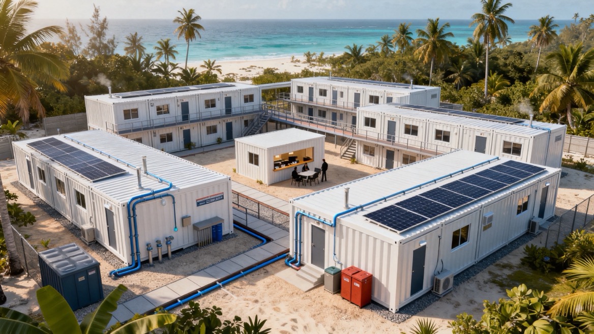 Modular Island Office And Dormitory Complex Modular Island Office And Dormitory Complex
