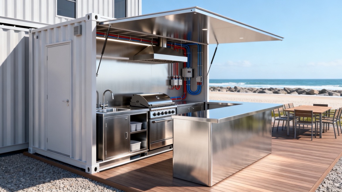 Modular Coastal Kitchen Integration Modular Coastal Kitchen Integration